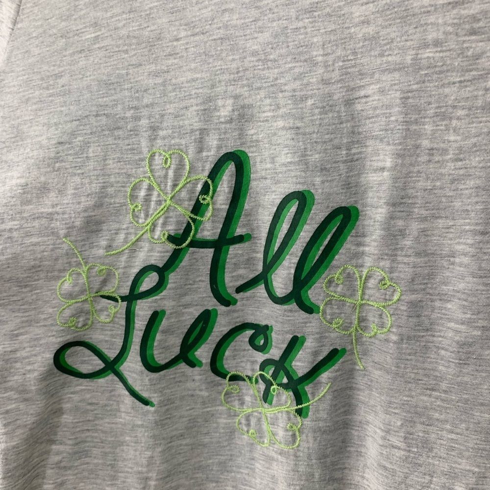 Halogen Grey All Luck St. Patrick’s Day Tee - Picture 2 of 7